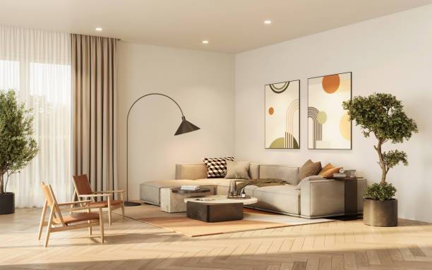 interior designer - Beautiful interior view of a living room in a large family home