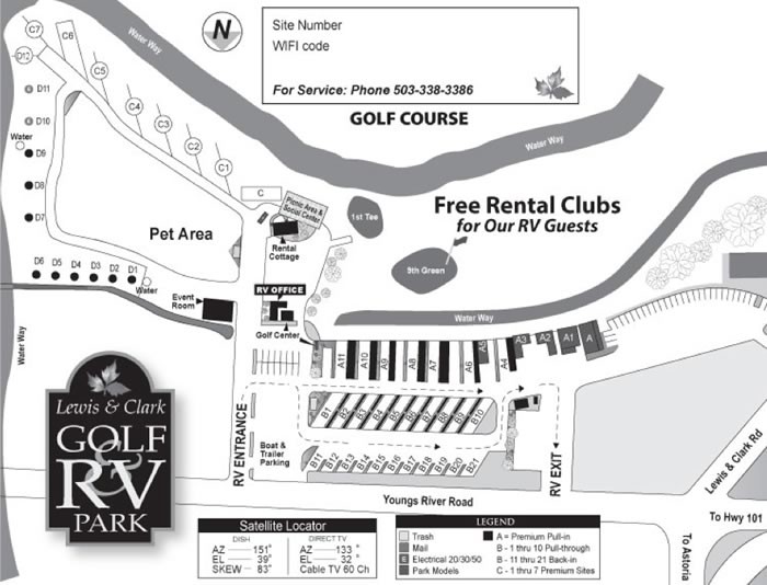 Lewis & Clark Golf & RV Park Astoria, OR RV Parks