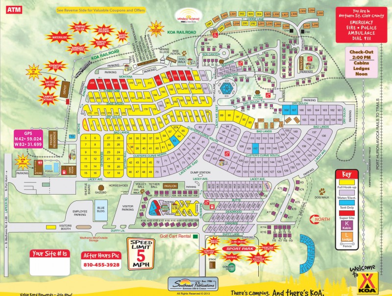 Port Huron Koa Campground Map Port Huron Koa - Kimball, Mi - Koa - Rvpoints.com