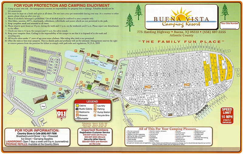 Buena Vista Camping Resort Buena, NJ RV Parks