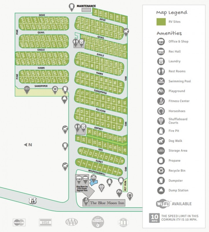 Dunedin RV Resort & The Blue Moon Inn Dunedin, FL Sun Resorts