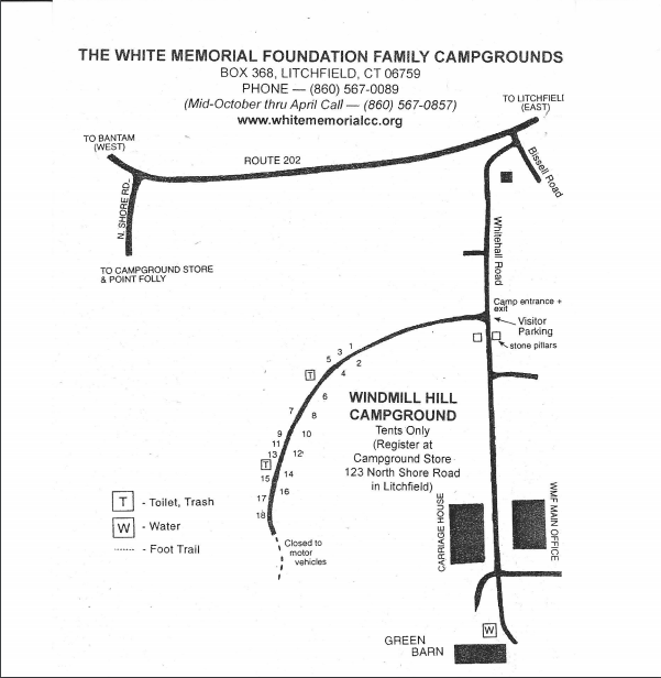 White Memorial Foundation a Family Campground - Litchfield, CT - County / City Parks