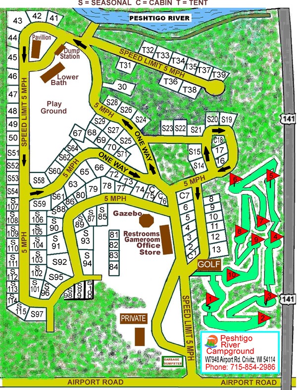 Peshtigo River Campground Crivitz, WI RV Parks