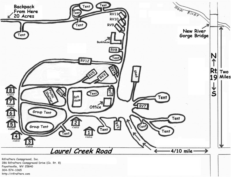 Rifrafters Campground - Fayetteville, WV - RV Parks