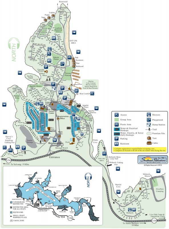 Lake Cachuma Site Map Cachuma Lake Recreation Area - Santa Barbara, Ca - Rv Parks - Rvpoints.com