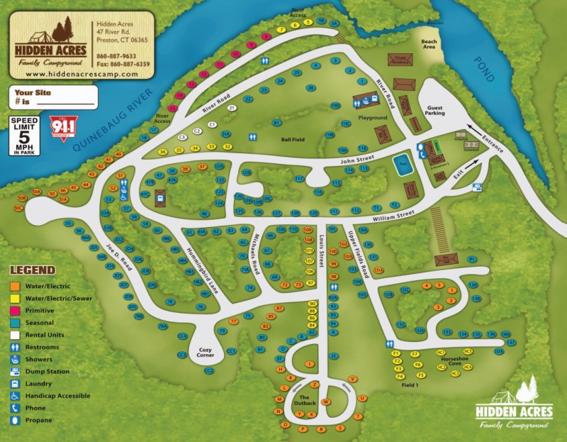 Hidden Acres Family Campground Preston, CT RV Parks