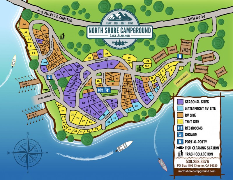 North Shore Campground - Chester, CA - RV Parks