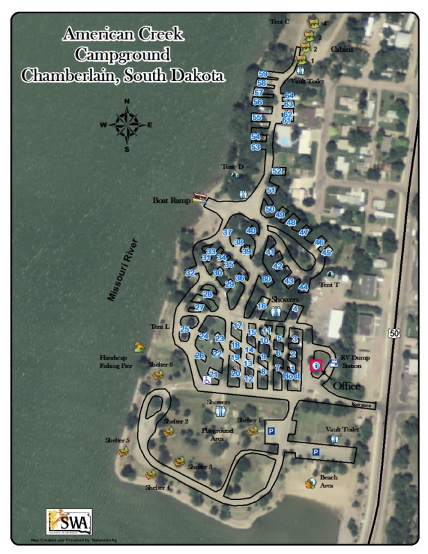 American Creek Campground Chamberlain, SD RV Parks