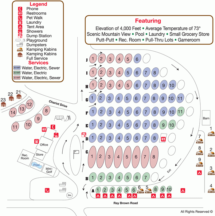 Boone Koa Campground Map Boone Koa - Boone, Nc - Koa - Rvpoints.com