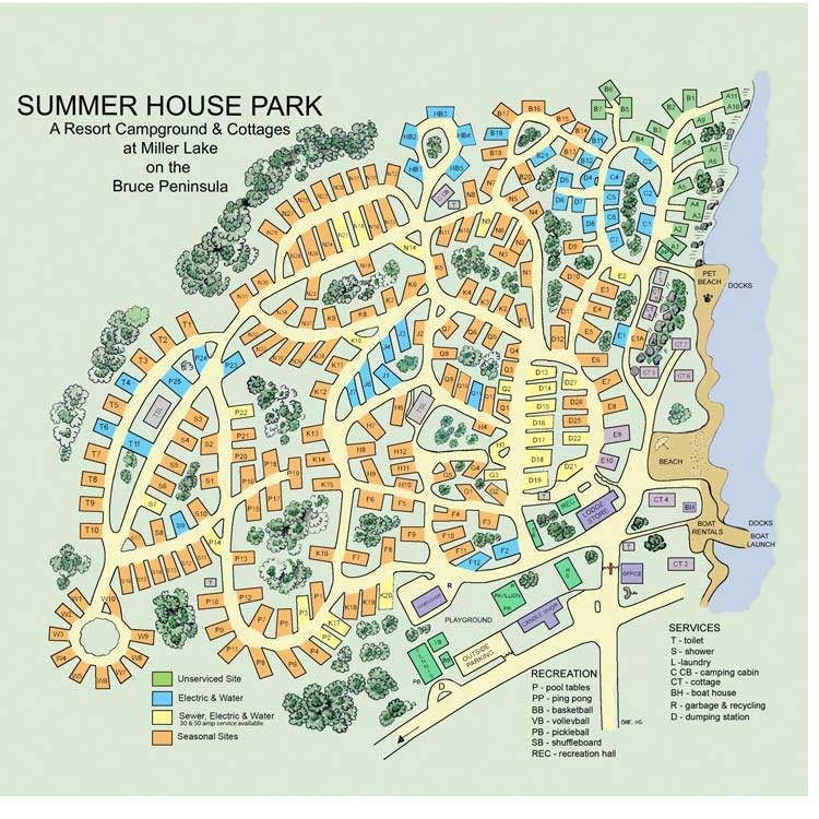 Summer House Park - Miller Lake, On - RV Parks - RVPoints.com