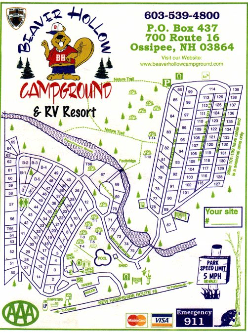 Beaver Hollow Campground Ossipee, NH RV Parks