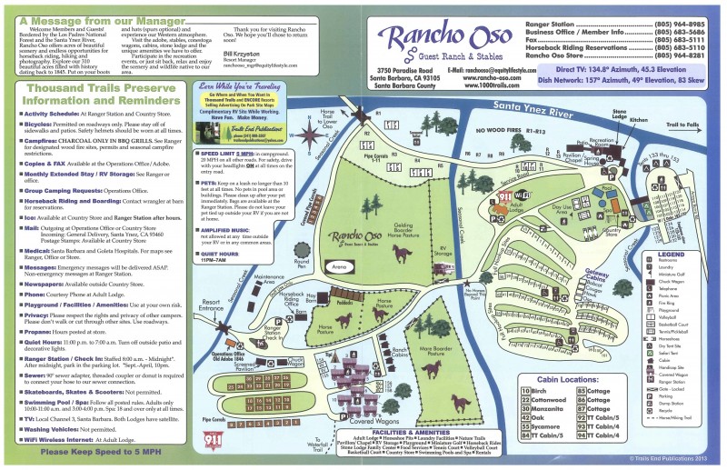 Rancho Oso Campground Map Rancho Oso Rv & Camping Resort - Santa Barbara, Ca - Thousand Trails  Resorts - Rvpoints.com