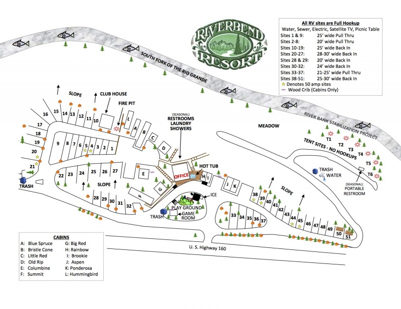Riverbend Resort South Fork, CO RV Parks
