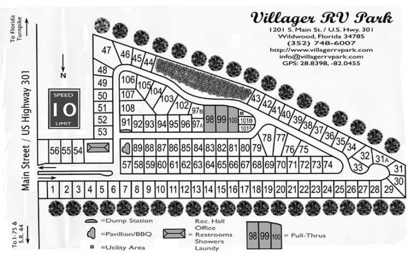 Villager RV Park - Wildwood, FL - RV Parks
