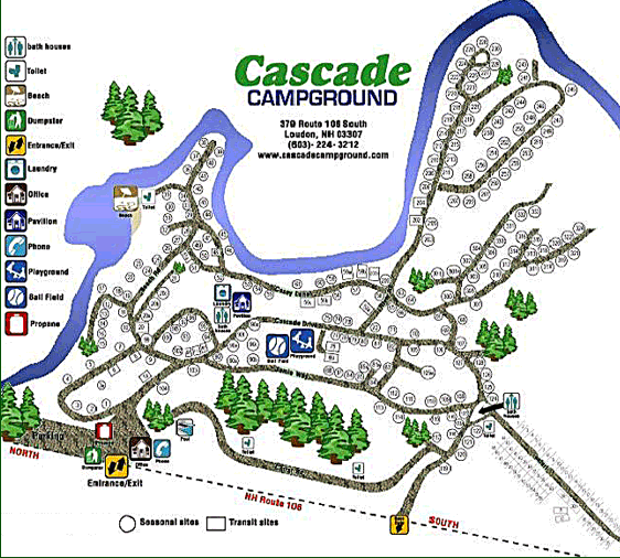 Cascade Campground Loudon, NH RV Parks