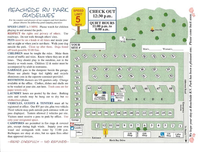Beachside RV Park Blaine, WA RV Parks