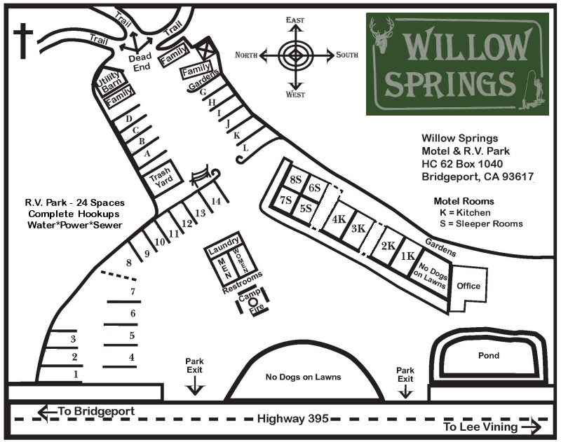 Willow Springs Motel & RV Park - Bridgeport, CA - RV Parks