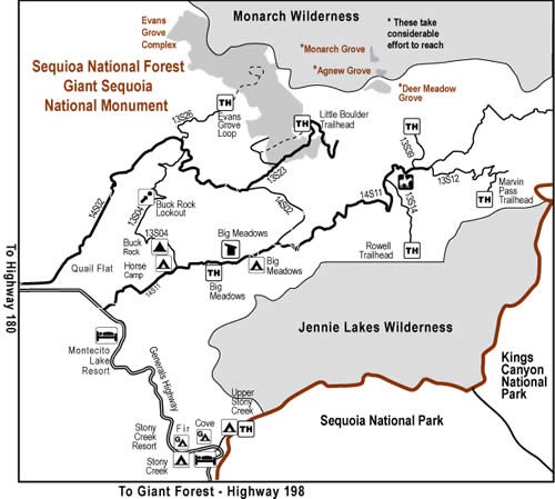 Map Of Big Meadows Campground Big Meadows Campground - Hume, Ca - Free Camping - Rvpoints.com