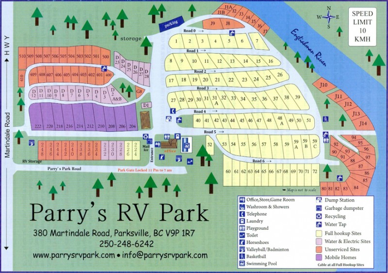 Parrys RV Park Parksville, BC RV Parks