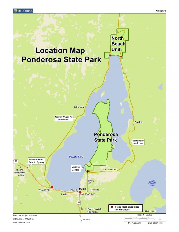 Ponderosa State Park Map