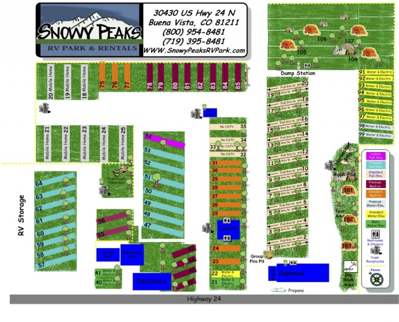 Snowy Peaks RV Park & Rentals Buena Vista, CO RV Parks