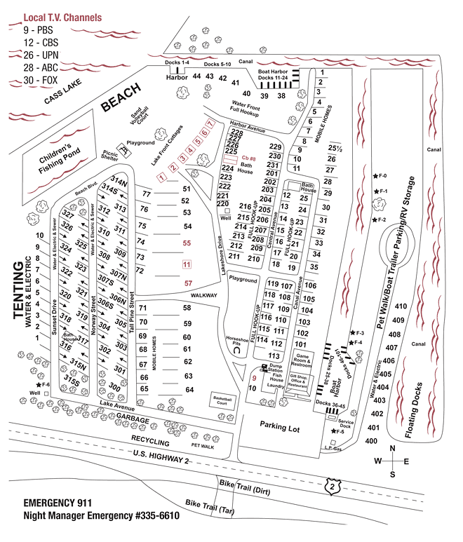 Stony Point Resort RV Park & Campground Cass Lake, MN RV Parks
